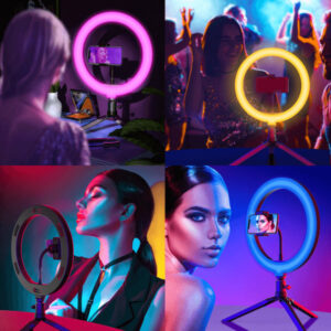 MJ26 10 Inch RGB Led  Ring Light With PHONE HOLDER