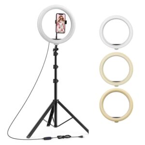 Ring Light with 3 Light Modes & Adjustable Stand – Perfect for Video Calls, Makeup & Content Creation