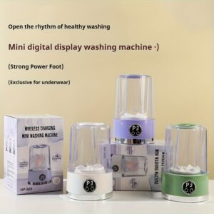 Mini Digital Washing Machine – 1L Capacity | Wireless, Portable & Rechargeable