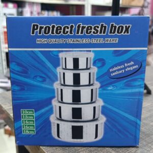 5pc Set Stainless Steel Bowl with Lid Kitchen Refrigerator Food Storage